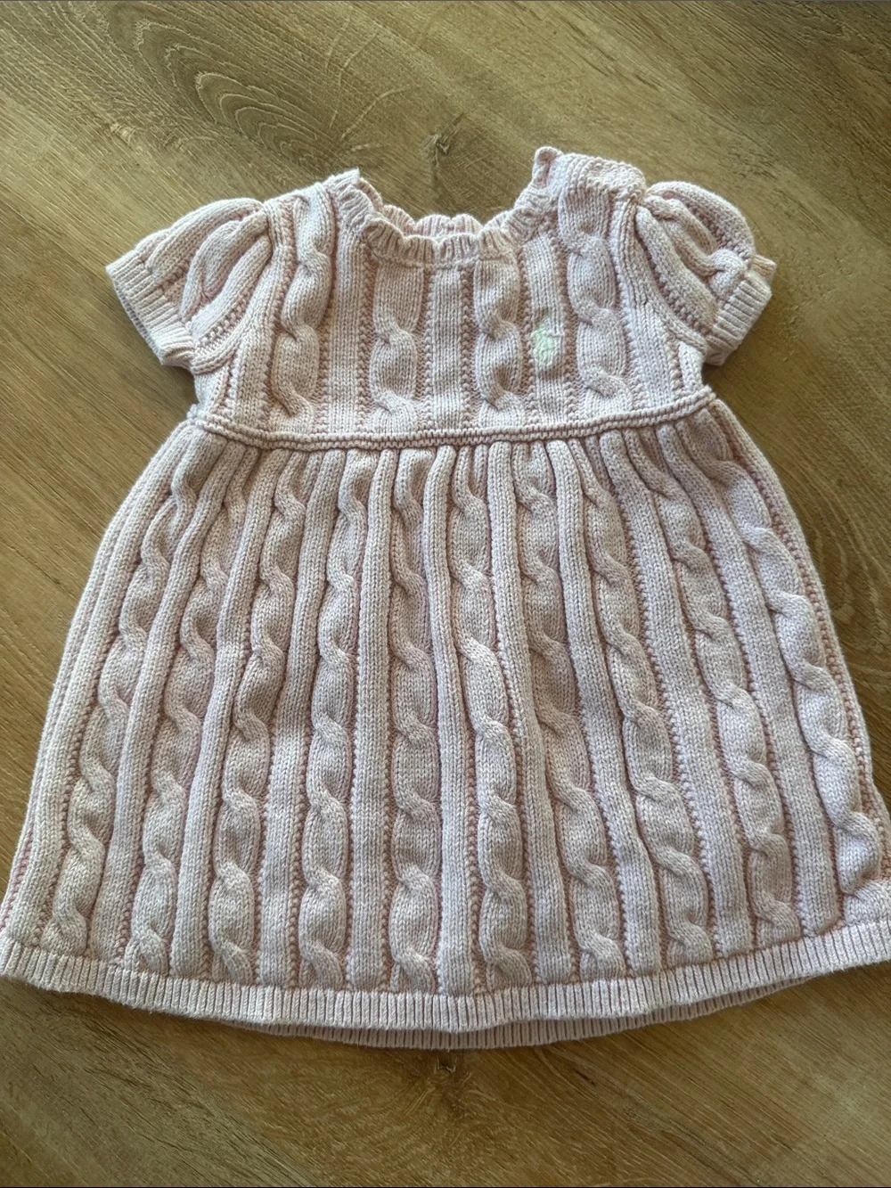 Ralph Lauren Light Pink Cable Knit Dress for Girls